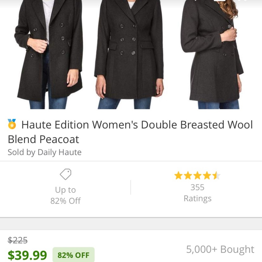 Haute edition double breasted coat